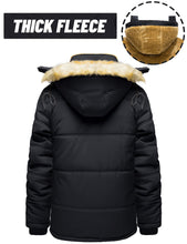 Load image into Gallery viewer, Men’s Heavy-Duty Windproof Winter Parka with Detachable Hood
