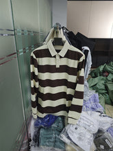 Load image into Gallery viewer, Stripe Knit Polo Layer
