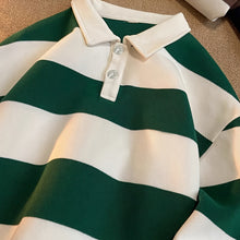 Load image into Gallery viewer, Stripe Knit Polo Layer
