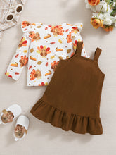 Load image into Gallery viewer, Baby Girls’ Thanksgiving 2-Piece Outfit Set
