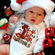 Load image into Gallery viewer, Baby Girl “My 1st Christmas” Winter Romper
