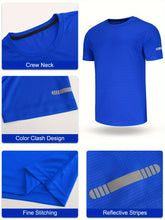 Load image into Gallery viewer, 5 Pack Men T-Shirts Gym T-Shirts For Men Muscle Men's T-Shirts Fitness Shirts For Men Athletic T-Shirts Breathable Activewear Shirts Work Shirt Shirts Multipack Shirts For Cycling
