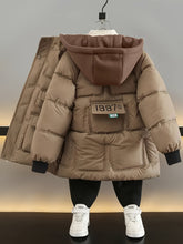 Load image into Gallery viewer, Boys’ 1997 Vintage Fleece-Lined Hooded Winter Coat
