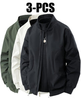 Load image into Gallery viewer, 3pcs Set of Men'S Jackets, New Spring and Autumn Thin Collar Jacket for Youth, Versatile Outerwear for Young People in Early Spring
