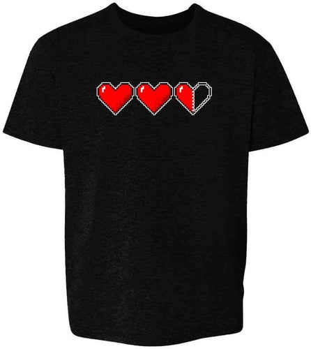 Heart Meter Pixel Art Video Gaming Gamer Retro 80S Baby Toddler Kids Girl Boy T-Shirt