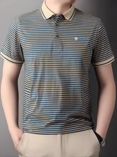 Load image into Gallery viewer, Stripe Knit Polo Tops
