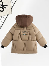 Load image into Gallery viewer, Boys’ 1997 Vintage Fleece-Lined Hooded Winter Coat
