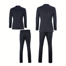 Load image into Gallery viewer, Plaid Double Trio Suit
