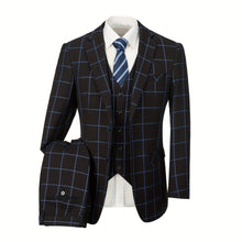 Load image into Gallery viewer, Plaid Double Trio Suit
