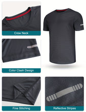 Load image into Gallery viewer, 5 Pack Men T-Shirts Gym T-Shirts For Men Muscle Men's T-Shirts Fitness Shirts For Men Athletic T-Shirts Breathable Activewear Shirts Work Shirt Shirts Multipack Shirts For Cycling
