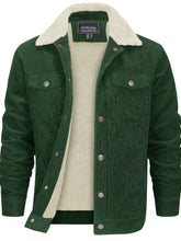 Load image into Gallery viewer, Sherpa-Lined Corduroy Winter Jacket
