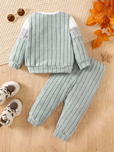 Load image into Gallery viewer, Baby Girl Color-Block Knit Two-Piece Winter Set
