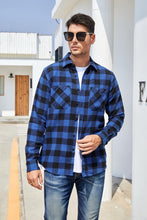 Load image into Gallery viewer, Mens Button down Shirts Regular Fit Long Sleeve Casual Plaid Flannel Shirt
