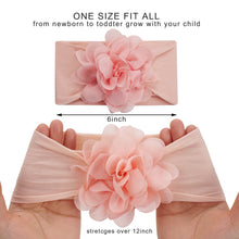 Load image into Gallery viewer, Random 8 Pcs Baby Nylon Headbands Hairbands Hair Wraps Big Chiffon Flower Elastics for Baby Girls Newborn Infant Toddlers Kids
