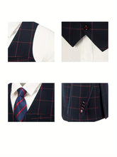 Load image into Gallery viewer, Plaid Double Trio Suit
