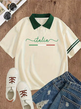 Load image into Gallery viewer, Italia Alpha Polo Top

