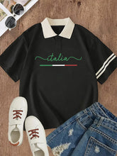 Load image into Gallery viewer, Italia Alpha Polo Top

