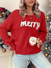 Load image into Gallery viewer, Festive Letter Knit Pullover
