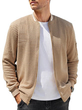 Load image into Gallery viewer, ELESOL Waffle Knit Bomber Jacket

