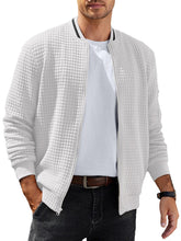 Load image into Gallery viewer, ELESOL Waffle Knit Bomber Jacket

