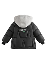 Load image into Gallery viewer, Boys’ 1997 Vintage Fleece-Lined Hooded Winter Coat
