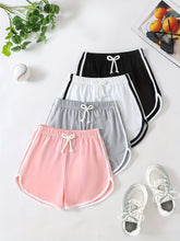 Load image into Gallery viewer, Girls Knit Athletic Shorts Set
