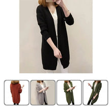 Load image into Gallery viewer, Skin-Friendly Fashion Twist Edge Long Women Cardigan Autumn Winter Sweater Cardigan V-Neck Outerwear
