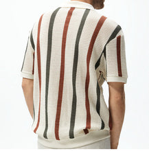 Load image into Gallery viewer, Striped Knit Polo
