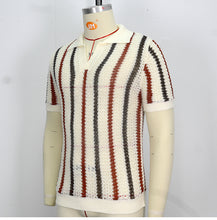 Load image into Gallery viewer, Striped Knit Polo
