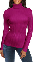 Load image into Gallery viewer, Turtleneck Ribbed Sweaters for Women Cute Sexy Knitted Warm Fitted Sweater
