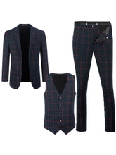 Load image into Gallery viewer, Plaid Double Trio Suit
