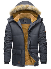Load image into Gallery viewer, Men’s Heavy-Duty Windproof Winter Parka with Detachable Hood
