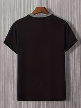 Load image into Gallery viewer, Men’s Rose Color-Block Print T-Shirt
