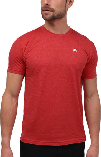 Mens T Shirt with Logo - Short Sleeve Crew Neck Soft Fitted Tees S - 4XL Fresh Classic Basic Tshirts