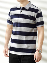 Load image into Gallery viewer, Patchwork Stripe Polo
