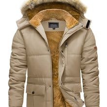Load image into Gallery viewer, Men’s Heavy-Duty Windproof Winter Parka with Detachable Hood
