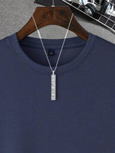 Load image into Gallery viewer, Men’s Geometric Appliqué Crew-Neck T-Shirt
