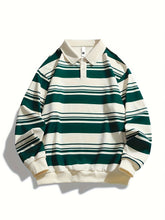 Load image into Gallery viewer, Stripe Knit Polo Top
