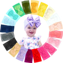 Load image into Gallery viewer, 12Pcs Baby Girl&#39;S Headbands 4.5 Inch Hair Bows Soft Wide Nylon Headbands for Newborn Infant Toddler Photographic Accessorie
