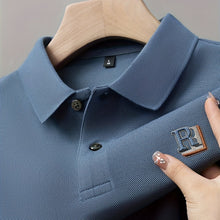 Load image into Gallery viewer, Embossed Alpha Knit Polo
