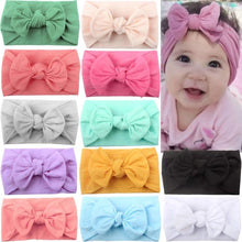 Load image into Gallery viewer, 12 Colors Super Stretchy Soft Knot Baby Girl Headbands with Hair Bows Head Wrap for Newborn Baby Girls Infant Toddlers Kids
