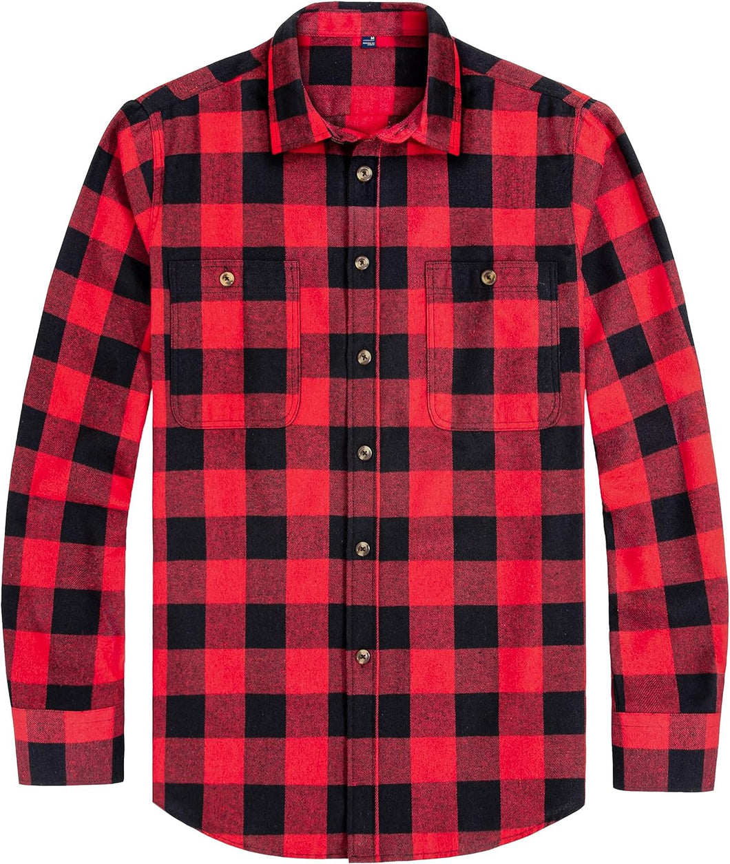 Men'S Flannel Plaid Shirts Long Sleeve Regular Fit Casual Button down Checkered Buffalo Plaid Shirt for Fall Winter