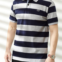 Load image into Gallery viewer, Patchwork Stripe Polo
