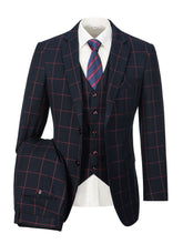 Load image into Gallery viewer, Plaid Double Trio Suit
