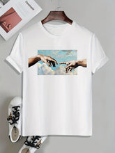 Load image into Gallery viewer, Men’s Geometric Appliqué Crew-Neck T-Shirt
