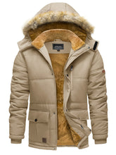 Load image into Gallery viewer, Men’s Heavy-Duty Windproof Winter Parka with Detachable Hood
