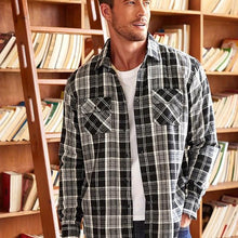Load image into Gallery viewer, Sherpa Lined Plaid Shirt Jacket
