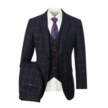Load image into Gallery viewer, Plaid Double Trio Suit
