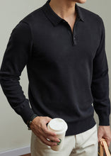 Load image into Gallery viewer, Button Lapel Knit Pullover
