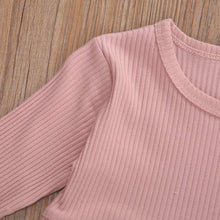 Load image into Gallery viewer, Toddler Baby Girl Knit Sweater Dress Kids Solid Color Ribbed Ruffle Long Sleeve Dresses Top Fall Winter Outfits
